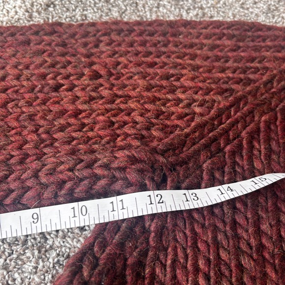 GOOD NIGHT DAY Chunky Knit Thick Mock Neck Cropped Sweater Boxy Brown Cozy XS - Picture 5 of 8